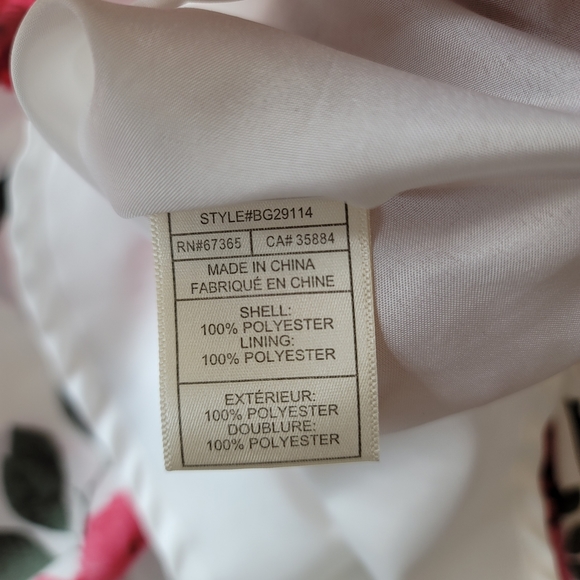 BB Dakota Floral Skirt Size 4 White with Pink Design Print - Picture 7 of 8